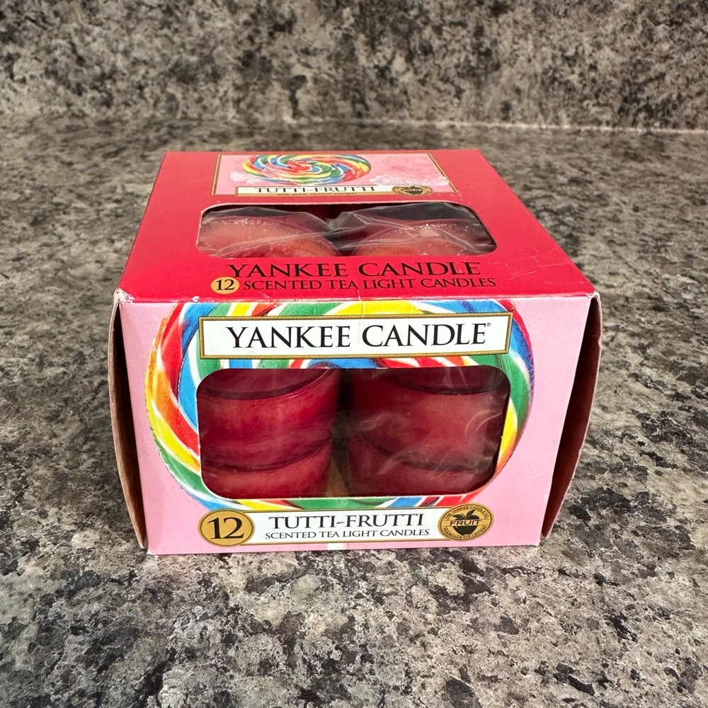 NEW Yankee Candle Tutti Frutti Scented Tea Light Candles 12